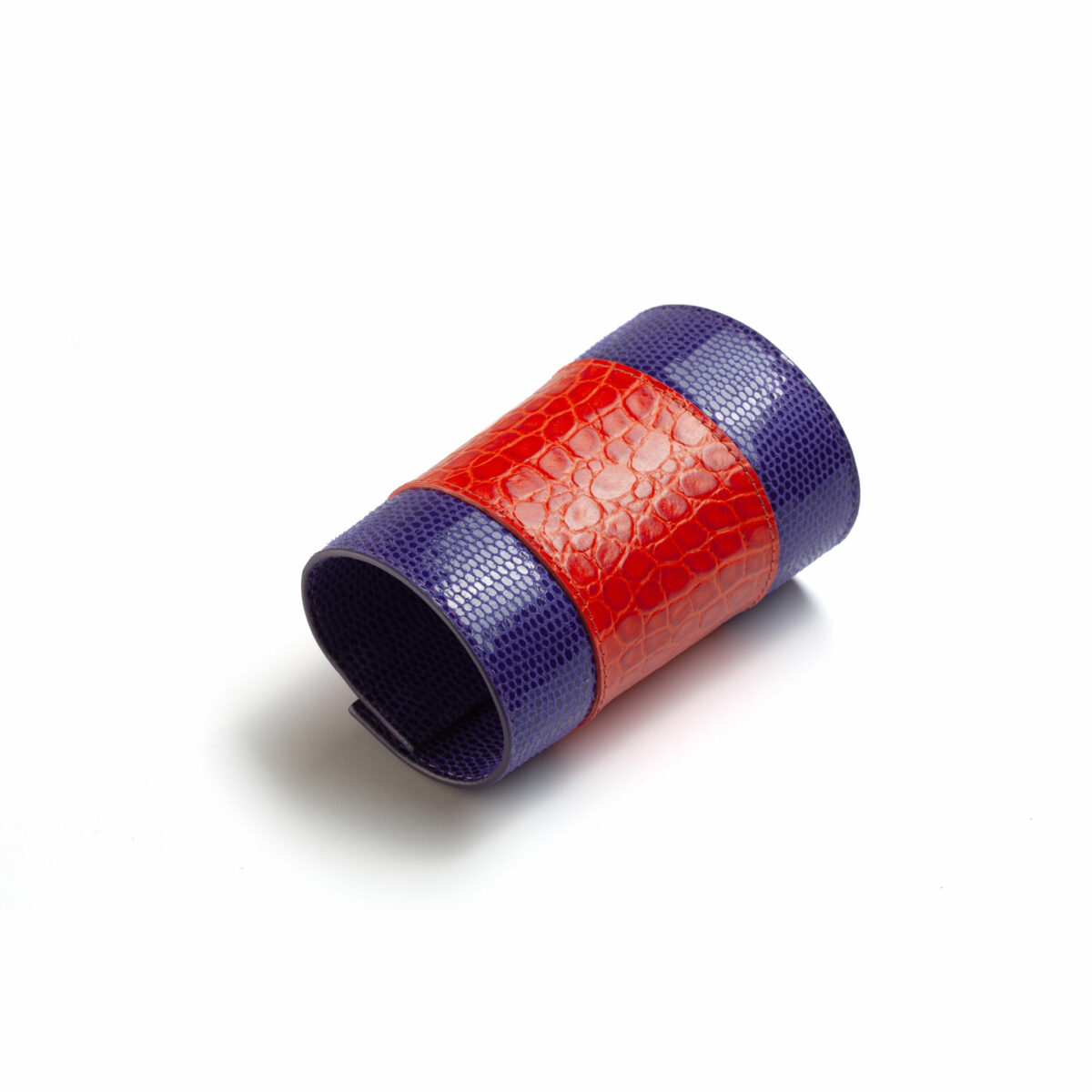 Manchette Caroline - violet et orange