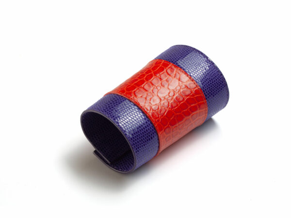 Caroline cuff - purple and orange