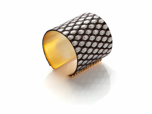 Rokhaya cuff - Brown and silver