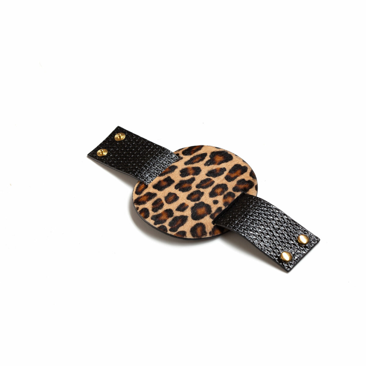 Tarana cuff - Black and leopard