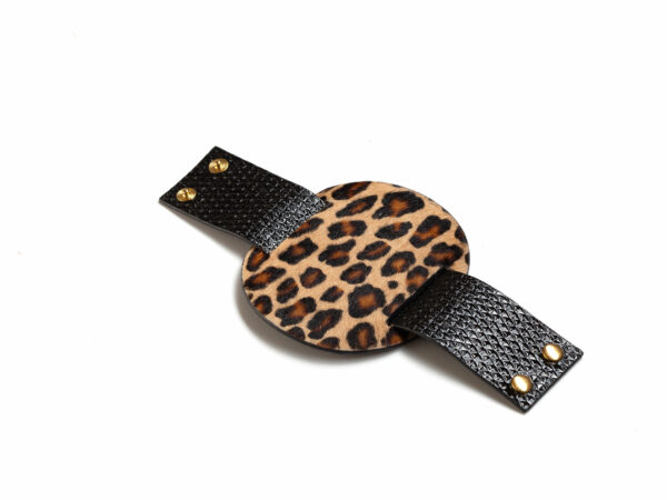 Tarana cuff - Black and leopard