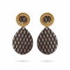 Rokhaya Earrings - Brown and silver