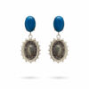 Zaha Earrings - Silver and blue