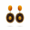 Zaha earrings - leopard and yellow