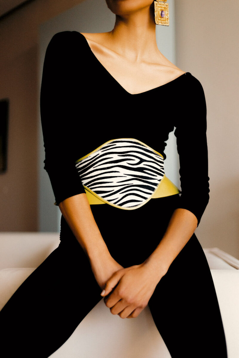 Ceinture Olympe - Zebre Vert Clair