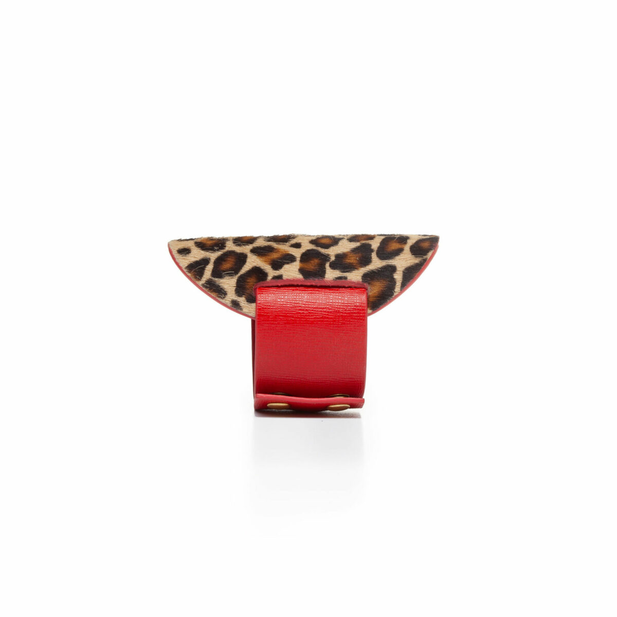 Tarana cuff - red and leopard
