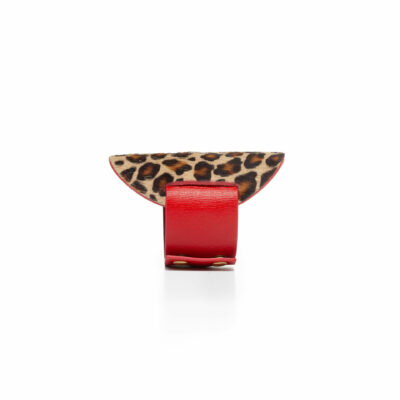 Tarana cuff - red and leopard