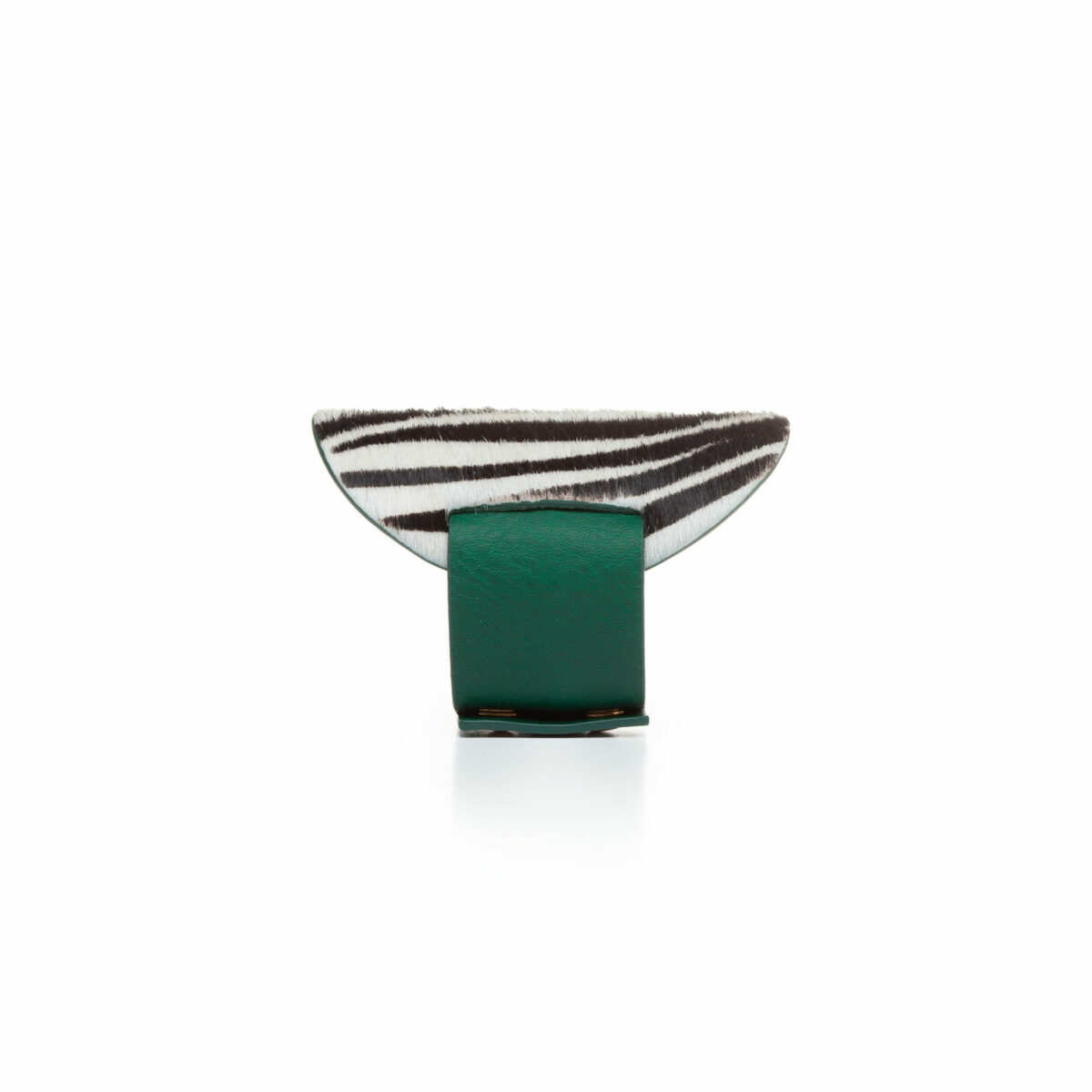 Tarana cuff - green and zebra