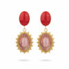 Zaha Earrings - Pink and Red