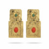 Indira Earrings - Green and Orange