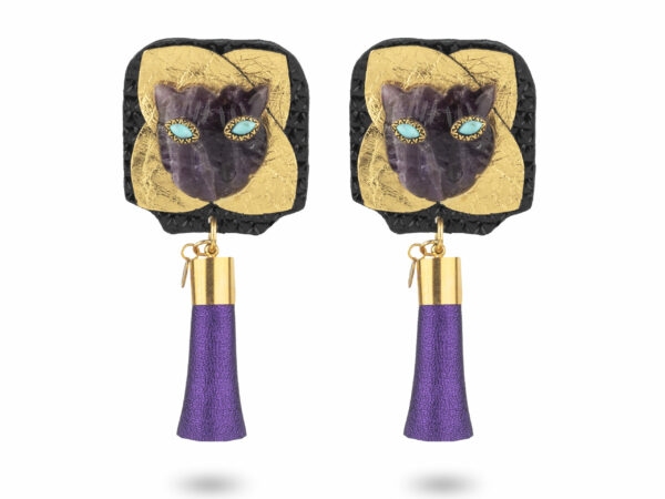 Bijoux d'oreilles Nawal - Violet