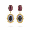 Zaha Earrings - Black and Purple